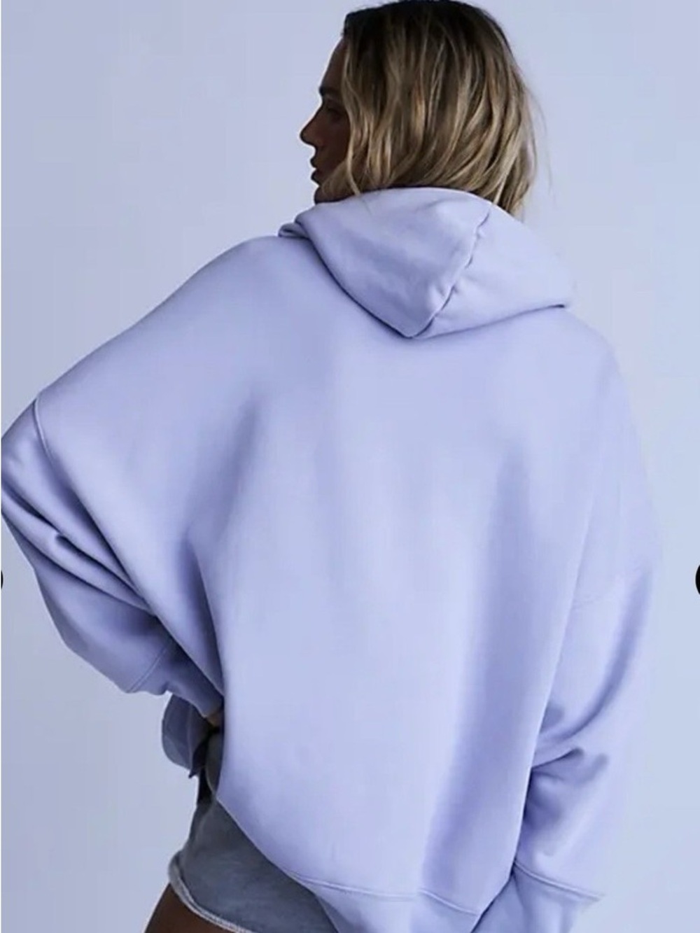 NWT Free People Movement Sprint To The Finish Logo Hoodie Purple Velocity, Sz L - Picture 2 of 5